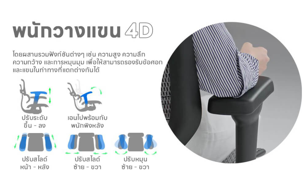 เก้าอี้เพื่อสุขภาพ DF PROCHAIR รุ่น Ergo Elite Ultra Plus สีเทา
